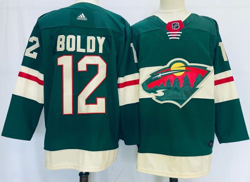 Minnesota Wild Home Jersey Green NO.12 BOLDY
