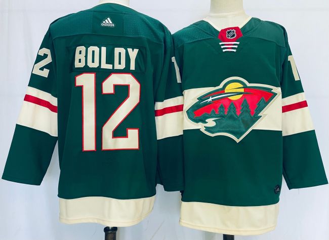 Minnesota Wild Home Jersey Green NO.12 BOLDY