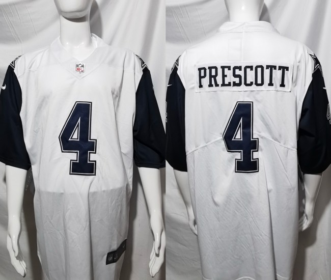 Dallas Cowboys Jersey White NO.4 PRESCOTT
