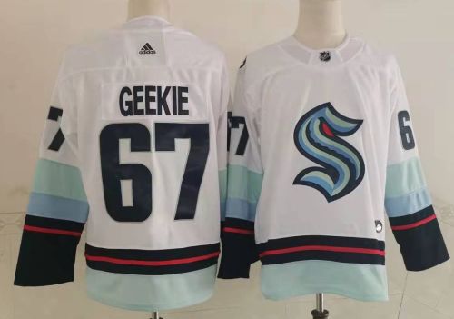 Seattle Kraken Away Player Jersey White NO.67 GEEKIN
