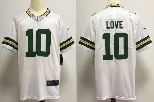 Green Bay Packers Jersey Replica White 1996 NO.10 LOVE