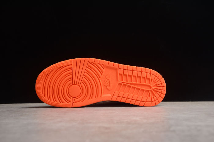 Air Jordan 1 Mid Habanero Women Sneakers Orange White