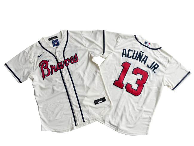 Atlanta Braves Jersey White Fan Version NO.13 ACUNA JR.