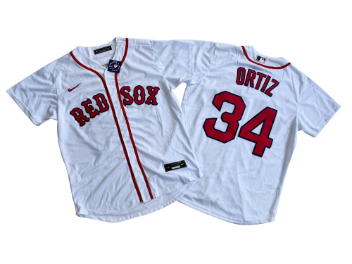 Boston Red Sox Home Jersey White replica NO.34 ORTIZ