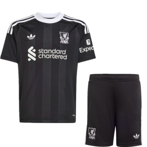 Liverpool Black Goalkeeper Kids Suit 25/26