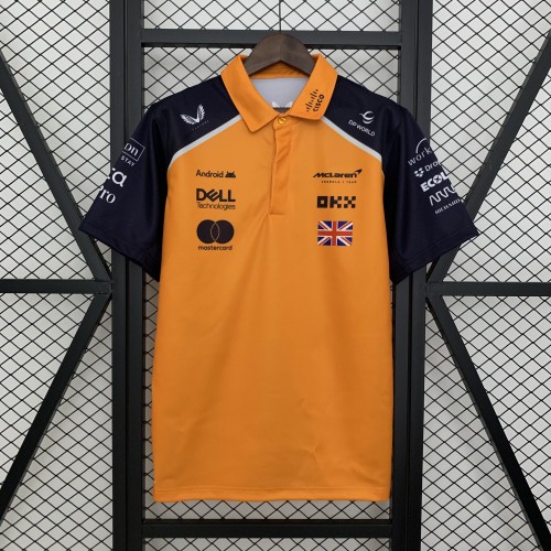 2025 McLaren Polo Shirt Orange NO.4 NORRIS