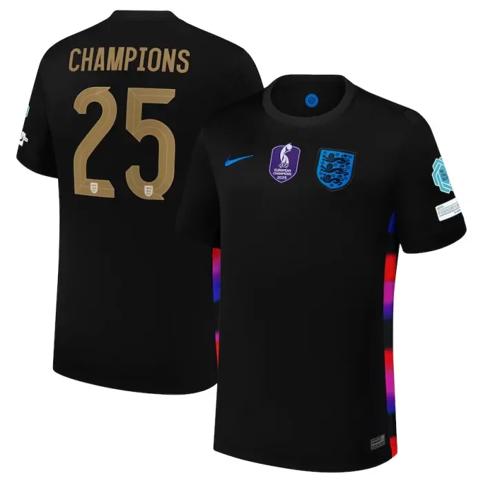 England Women's Team Euro 2025 Champions 25 Away Man Jersey