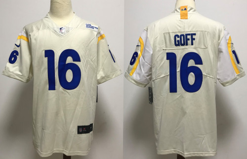 Los Angeles Rams Road Game Jersey White NO.16 GOFF