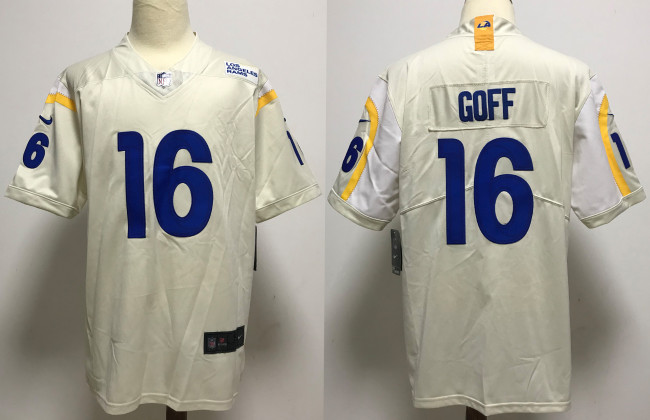 Los Angeles Rams Road Game Jersey White NO.16 GOFF