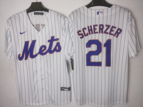 New York Mets Alternate Jersey White Fan Version NO.21 SCHERZER