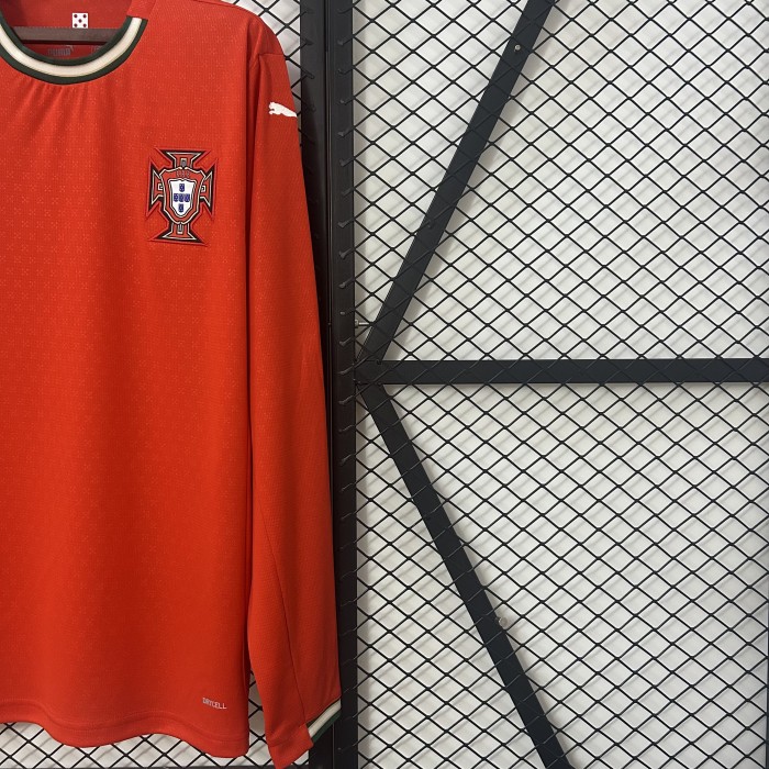 Portugal Euro 2025 Home Long Sleeve Man Jersey