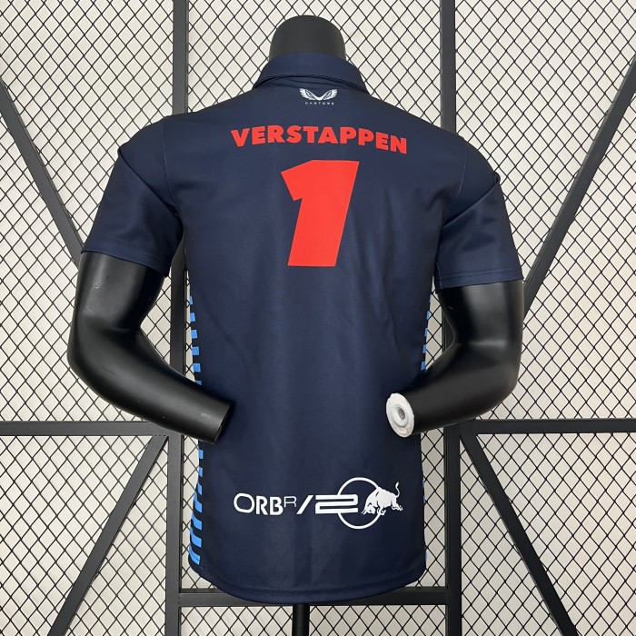 2024 Red Bull Racing Polo shirt Black NO.1 VERSTAPPEN