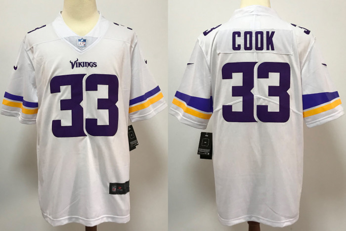 Minnesota Vikings Alternate Jersey White NO.33 COOK