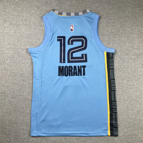 Memphis Grizzlies Kid Jersey Blue Statement Edition 22/23 NO.12 MORANT