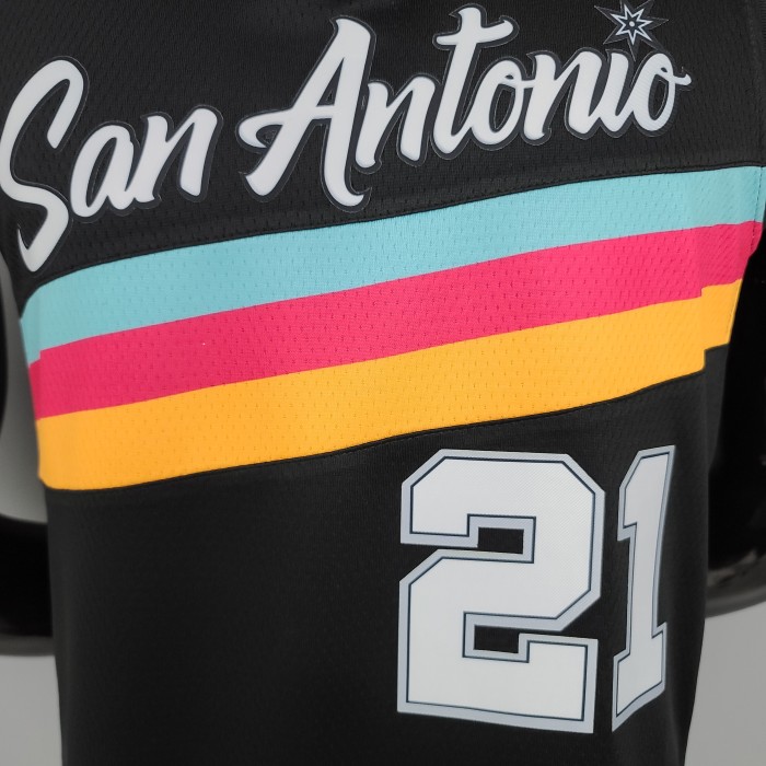 Tim Duncan San Antonio Spurs City Edition Swingman Jersey Black