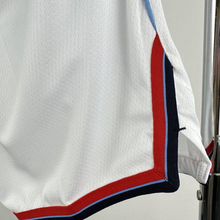 Los Angeles Clippers Team Basketball Shorts White 2025