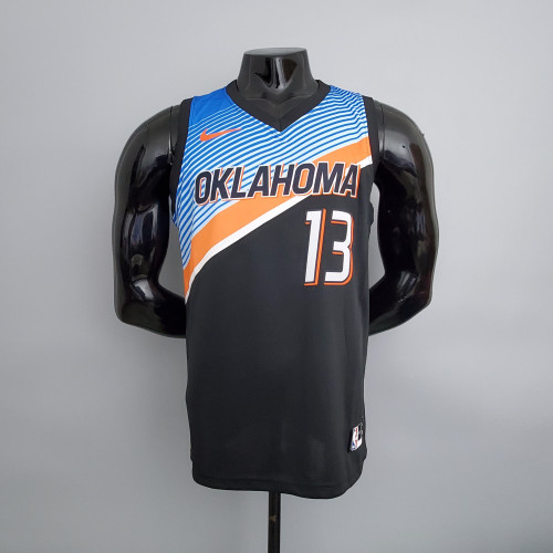 Paul George Oklahoma City Thunder City Edition Swingman Jersey Black