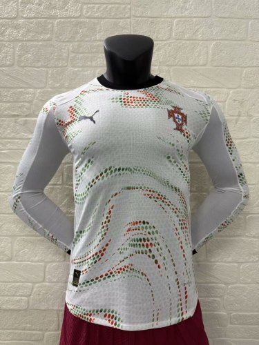 Portugal 2025 Away Player Version Long Sleeve Man Jersey