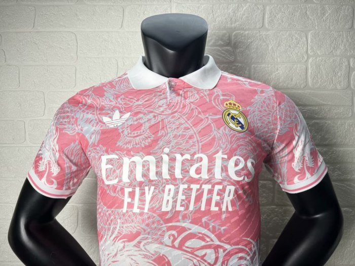 Real Madrid Pink Dragon Pattern Player Jersey 25/26