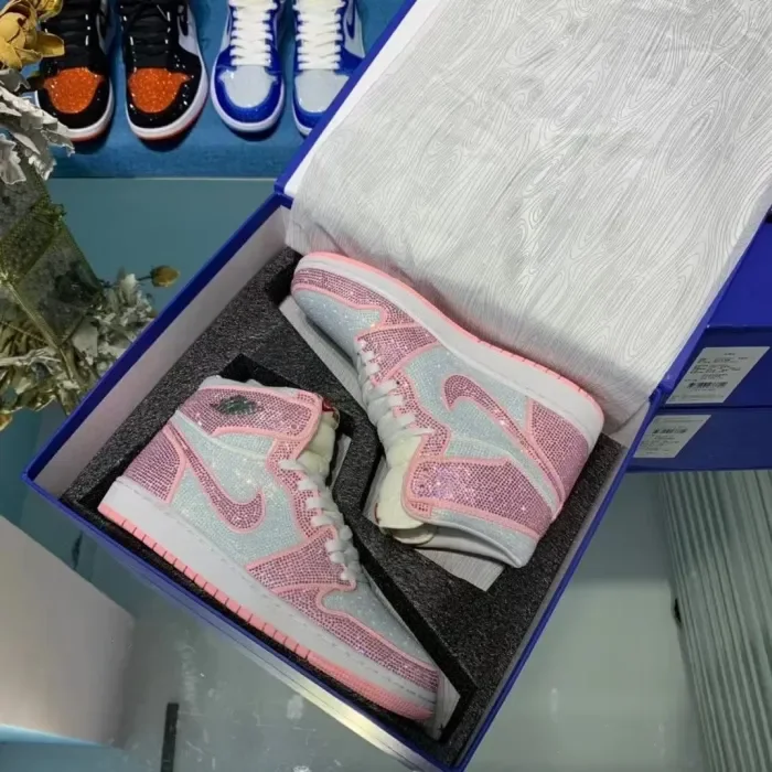 Air Jordan 1 Diamond DIY Pink
