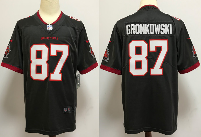 Tampa Bay Buccaneers Alternate Game Jersey Grey NO.87 GRONKOWSKI