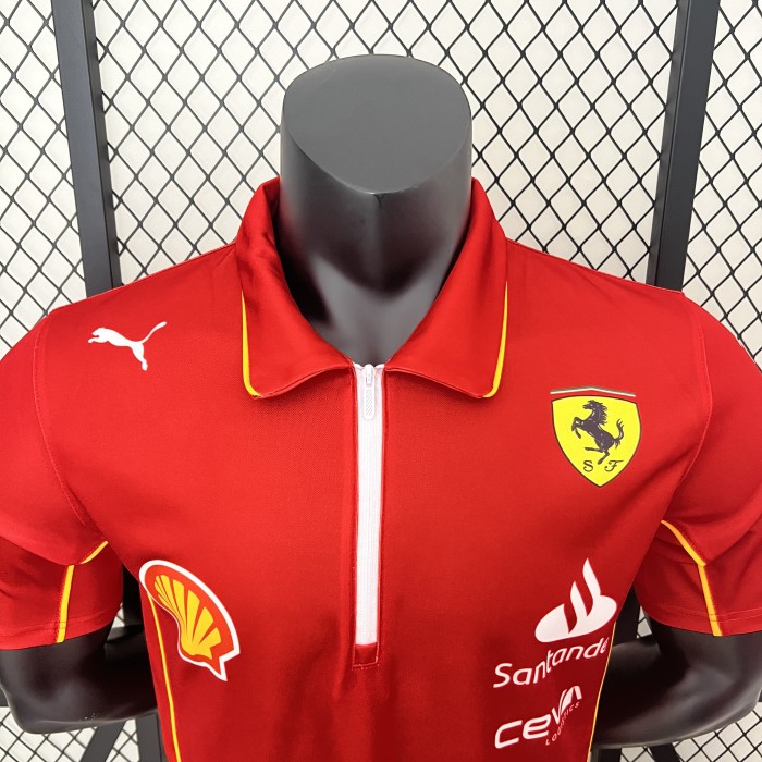 2024 Ferrari Racing Polo Shirt Red NO Number