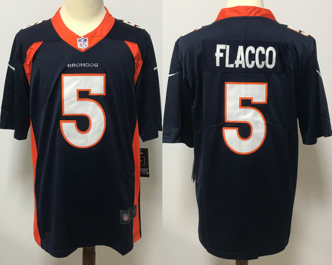 Denver Broncos Jersey Black 2024 NO.5 FLACCO