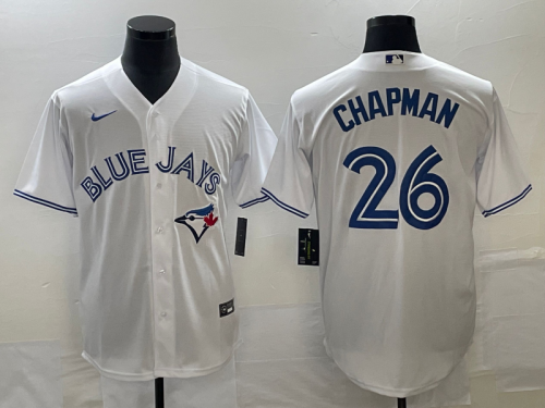 Toronto Blue Jays Jersey White Fan Version NO.26 CHAPMAN