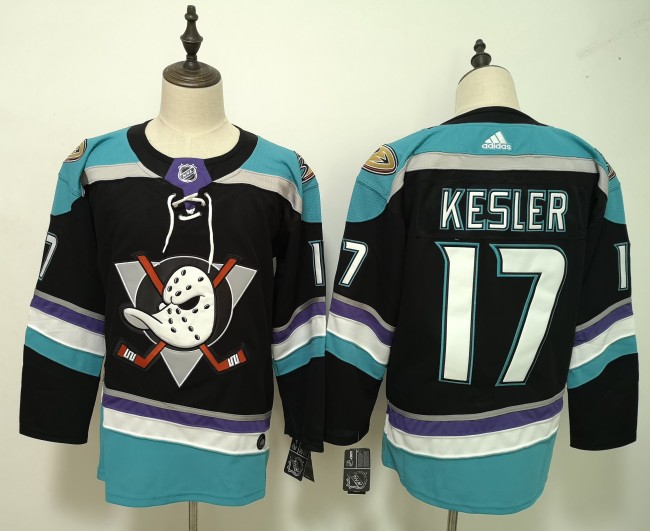 Anaheim Ducks 25th Anniversary Alternate Jersey White Purple Lines NO.17 KESLER