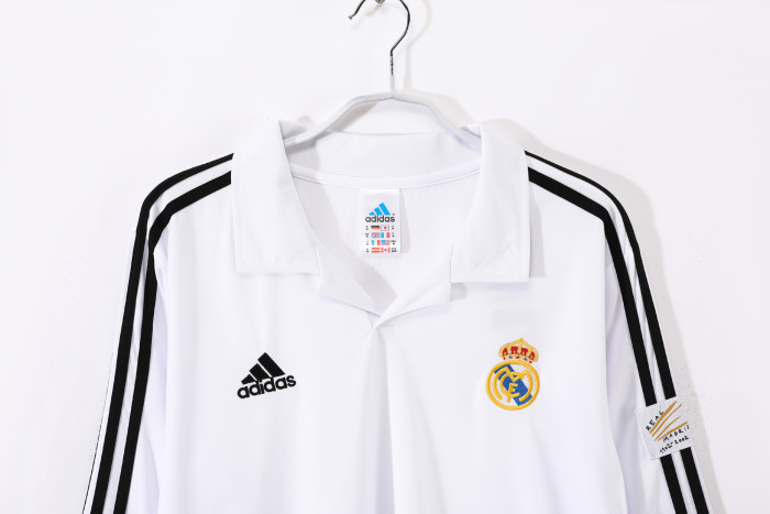 Real Madrid Home Retro Long Sleeve Jersey 2002/03