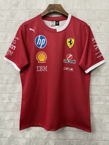 2025 Ferrari Racing T-Shirt Fleet Version Red NO Number