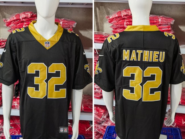New Orleans Saints Jersey Black NO.32 MATHIEU