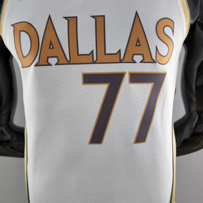 Luka Doncic Dallas Mavericks City Edition White Swingman Jersey
