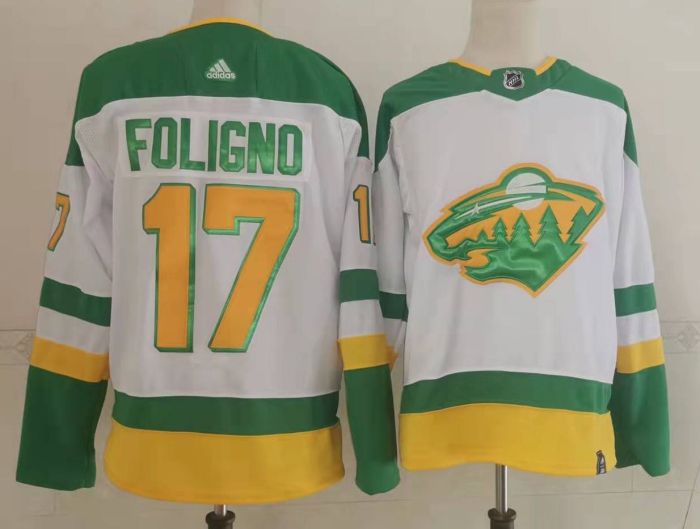 Minnesota Wild 2023/24 Premier Breakaway Jersey White NO.17 FOLIGNO