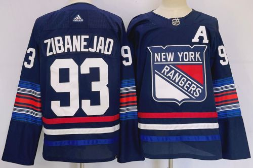 New York Rangers Alternate Jersey Navy 23/24 NO.93 ZIBANEJAD