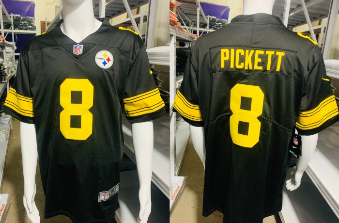 Pittsburgh Steelers Jersey Black and yellow letters NO.8 PICKETT