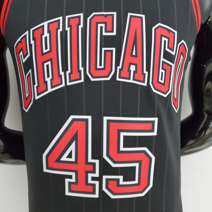 Michael Jordan Chicago Bulls 75th Anniversary Swingman Jersey Flyers Black