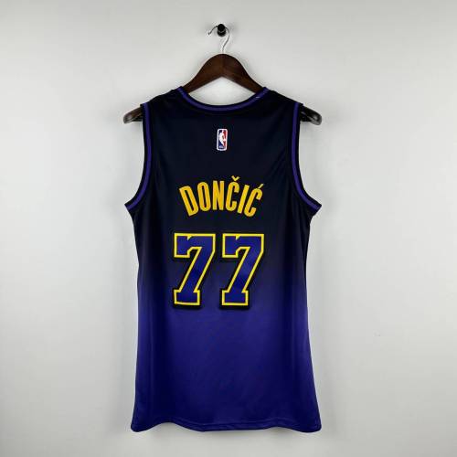 Luka Dončić Los Angeles Lakers Swingman Jersey Black and purple