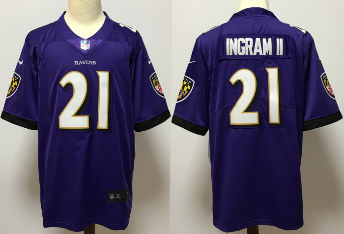 Baltimore Ravens Jersey Purple NO.21 INGRAM II