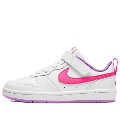 Air Force low-top children's leather sneakers Velcro Bright Pink Purple