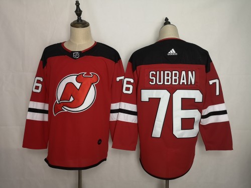 New Jersey Devils Home Player Jersey Red NO.76 SUBBAN