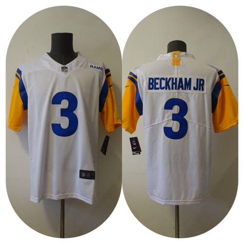 Los Angeles Rams Jerseys White NO.3 BECKHAM JR
