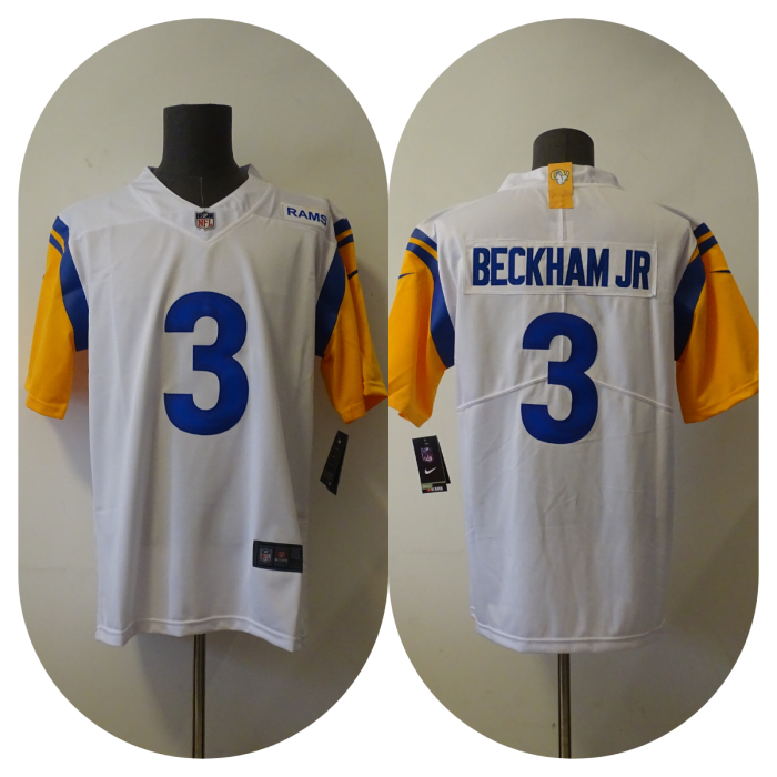 Los Angeles Rams Jerseys White NO.3 BECKHAM JR