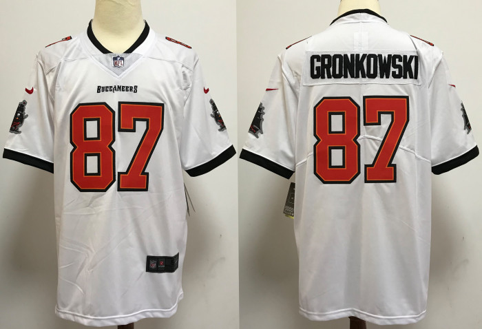 Tampa Bay Buccaneers Alternate Game Jersey White NO.87 GRONKOWSKI