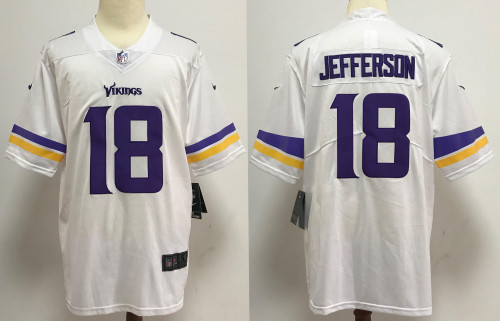 Minnesota Vikings Alternate Jersey White NO.18 JEFFERSON