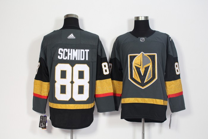 Vegas Golden Knights Home Jersey Grey NO.88 SCHMIDT