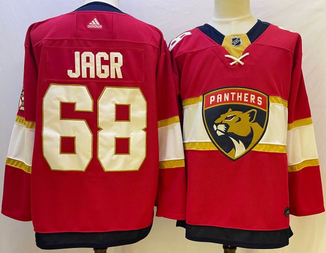 Florida Panthers  2024 Stanley Cup Champions Home Jersey Red NO.68 JAGR