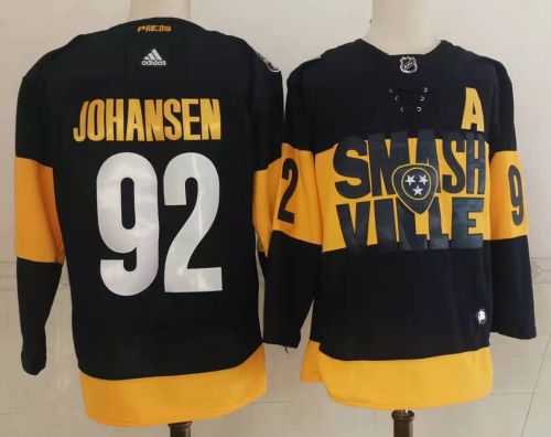 Nashville Predators 2022 NHL Stadium Series Black NO.92 JOHANSEN