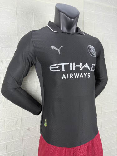 Manchester City Away Player Long Sleeve Jersey 25/26