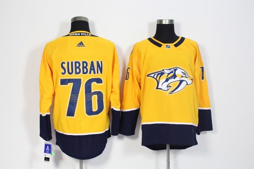 Nashville Predators Home Jersey Yellow NO.76 SUBBAN